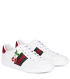 GUCCI ACE EMBROIDERED LEATHER trainers,P00585058