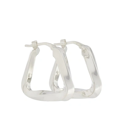 Bottega Veneta Triangle Sterling-silver Hoop Earrings