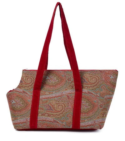 Etro Fausse Small Dog Carrier In Red