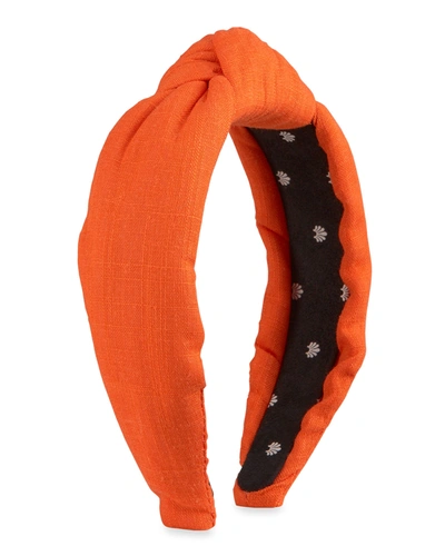 Lele Sadoughi Knotted Headband, Orange
