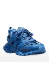 Balenciaga Women's Track 2 Clear Sole Low Top Sneakers In Dark Navy