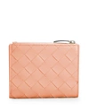 Bottega Veneta Intrecciato Zip Napa Bifold Wallet In Black/gold