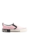 Dolce & Gabbana Quilted Nylon Custom 2.zero Slip-on Sneakers In Rosanero