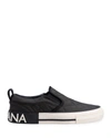 Dolce & Gabbana Quilted Nylon Low-top Sneakers In Nero