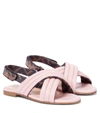 FENDI FF LEATHER SANDALS,P00530573