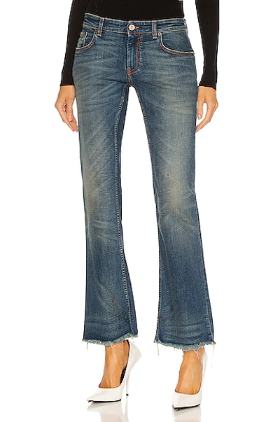 Balenciaga Flared Cropped Jeans In Blau