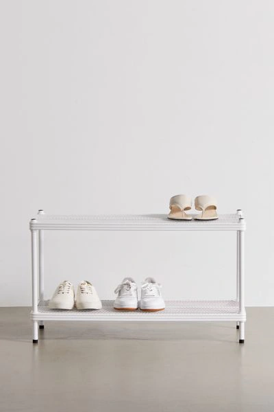 Urban Outfitters Metal Shoe Rack In White