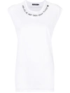 DOLCE & GABBANA WHITE COTTON SLOGAN-PRINT TANK TOP,BD6CC979-8C9B-D4C1-82C1-01801C7A1EEE