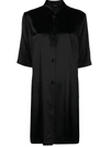 La Perla Black Silk Shirt Night Dress In Black