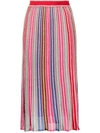 M MISSONI MULTICOLOUR STRIPED KNIT MIDI SKIRT,CB7DC3DA-E4B8-A586-DF72-7967B3BBE3BE