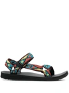 Teva Multicolour Geometric-print Flat Sandals In Multicolor