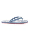 Christian Louboutin Loubi Flip Flop In Light Blue