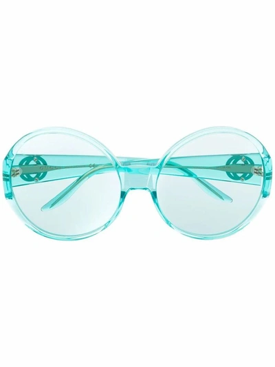 Gucci Gg0954s Jackie O-frame Sunglasses In Light Blue