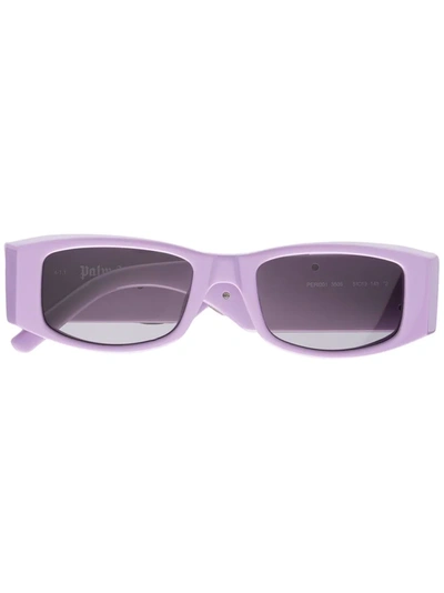 Palm Angels Violet Angel Rectangle-frame Sunglasses In Purple