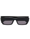 Palm Angels Palm Rectangle-frame Sunglasses In Black