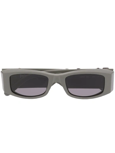 Palm Angels Angel Rectangle-frame Sunglasses In Green