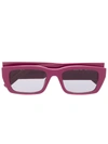 Palm Angels Palm Rectangle-frame Sunglasses In Purple