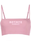 Rotate Birger Christensen Passio Logo-print Stretch Sports Bra In Rosa