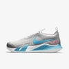 Nike Court React Vapor Nxt Men's Hard Court Tennis Shoes In Grey Fog,hyper Pink,white,chlorine Blue