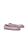 Tory Burch Minnie Travel Ballet Flat, Patent Leather In Lilac/ Lilac Patent