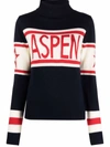 Perfect Moment Schild Courchevel-intarsia Merino-wool Sweater In Blau