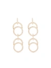 COURBET 18KT RECYCLED YELLOW GOLD CELESTE LABORATORY-GROWN DIAMOND PAVÉ DOUBLE HANGING EARRINGS