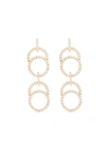 Courbet 18kt Recycled Rose Gold Celeste Laboratory-grown Diamond Pavé Set Double Hanging Earrings In Gold