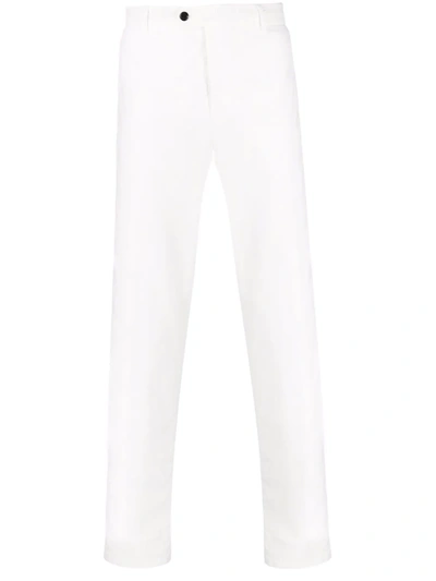 Philipp Plein Long Zip-front Trousers In White