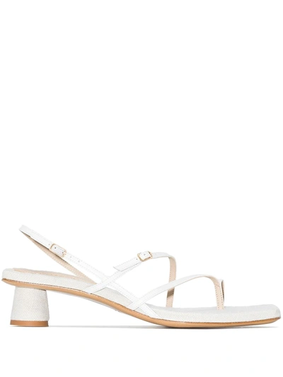 Jacquemus Les Basgia 35mm Leather Sandals In White