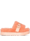 Ugg Pink Fluffita Shearling Slides In Orange