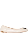 Tory Burch Multi-logo Elastic Ballet Flats In Nude