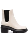 Stuart Weitzman Norah Elasticated Side-panel Boots In Seashell