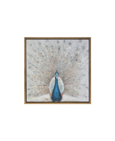 Madison Park Gilded Peacock Framed Canvas Art, 27" L X 27" W In Multi