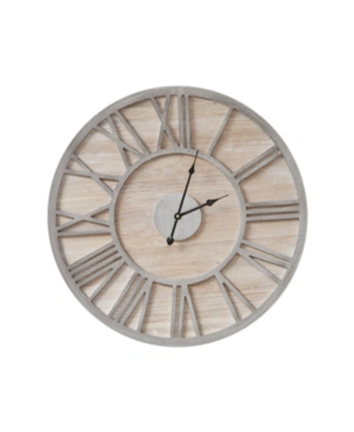 Madison Park Mason Wall Clock, 23.6" L X 23.6" W In Natural