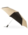 Totes Aoc Golf Size Umbrella In Black/tan