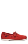 Sebago Portland Flesh Out Boat Shoe In Red