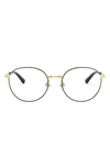 Dolce & Gabbana Dolce&gabbana  53mm Round Optical Glasses In Gold Black