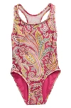 ZIMMERMANN KIDS' TEDDY PAISLEY ONE-PIECE SWIMSUIT,8168WTED