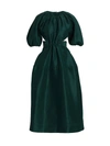 Aje Women's Mimosa Cutout Linen-blend Midi Dress In Emerald