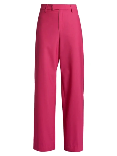 Ambush High-waisted Tailored Trousers In Pink
