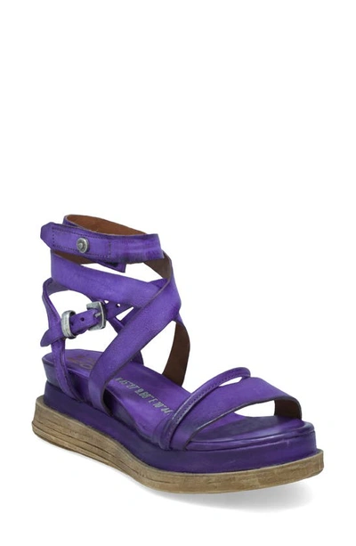As98 Labo Platform Sandal In Purple Leather