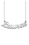 Melanie Marie Personalized Nameplate Pendant Necklace In Sterling Silver