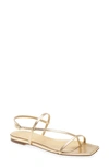 Aeyde Ella Metallic Leather Slingback Sandals In Gold