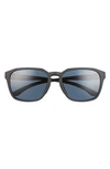 Smith Contour 56mm Polarized Square Sunglasses In Matte Black/ Black