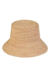 Lack Of Color Neutral The Inca Raffia Bucket Hat In Neutrals