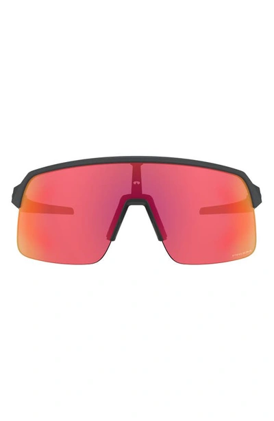 Oakley Sutro Lite 139mm Shield Sunglasses In Rubber Black