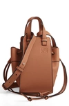 Loewe Mini Hammock Calfskin Leather Hobo Bag In 2150 Sand
