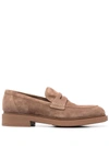 Gianvito Rossi Harris Suede Loafers In Brown