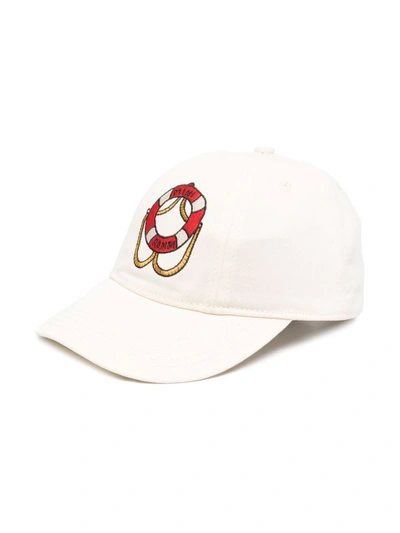 Mini Rodini Embroidered-logo Baseball Cap In 白色