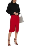 Michael Kors Hutton Ribbed Crewneck Cashmere Sweater In Black